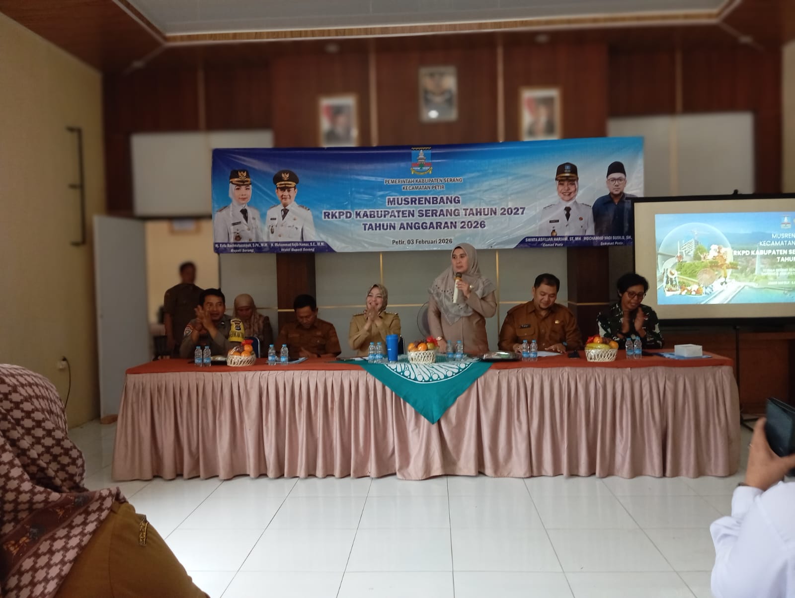 Tekan Kan Usulan Tahun 2027 Dalam Musrenbang Kecamatan Petir Untuk Pemberdayaan Dan SAPRAS.